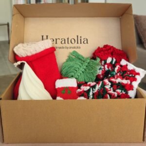 Heratolia kırmızı çoraplı hediye seti