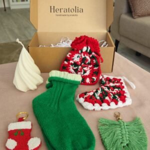 Heratolia Yeşil Çoraplı Yılbaşı Kutusu