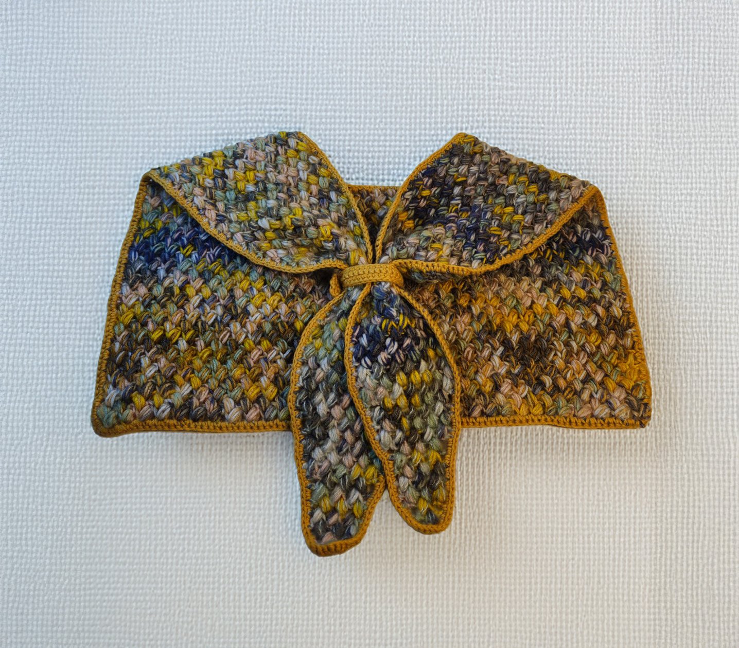 Yakın plan örgü dokusu detaylı yaka