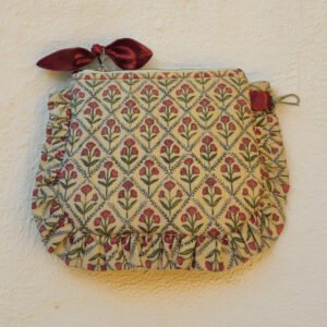 Fırfır ve kurdele detaylı çok amaçlı makyaj çantası