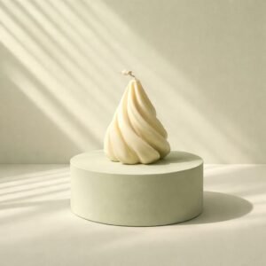 El yapımı heykelsi formda doğal mum