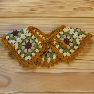 Bohem stil el örgüsü yaka aksesuarı