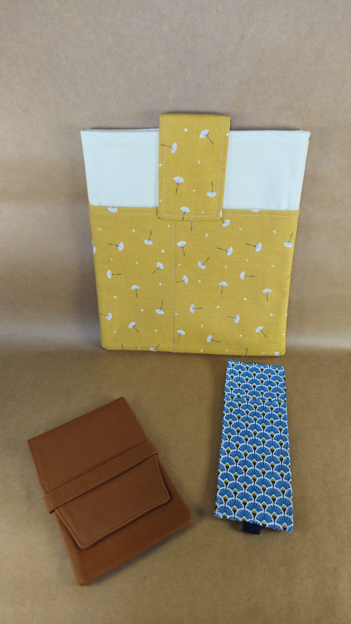 Kitap Kılıfı + Pen Pouch + Kalem Kılıfı 3’lü Set | Kumaş Book Sleeve Set | Minimal Kırtasiye ve Kitap Sever Hediye Seti